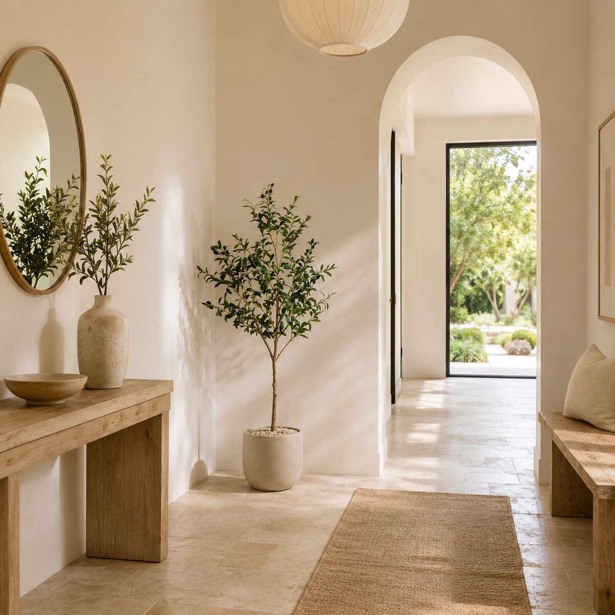 Collection d'arbres artificiels haut de gamme — olivier, bonsaï et bambou